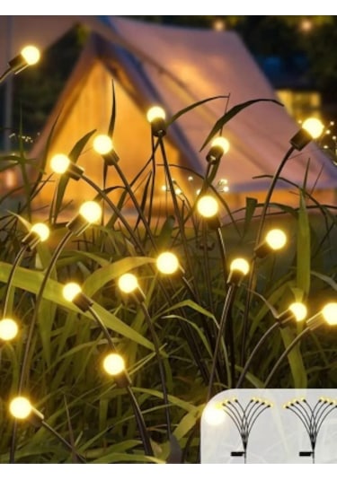 Unichrome Güneş Enerjili Ateş Böceği Çiçek Lamba 6 Led'li