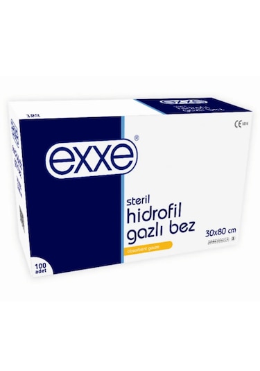 Exxe Steril Hidrofil Gazlı Bez 100'lü 30 x 80 CM 2 Parça