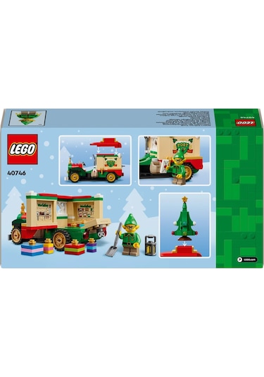 LEGO® Noel Baba’nın Dağıtım Kamyonu 40746 -8 Yaş ve Üzeri Çocuklar için Yılbaşı Hediyesi ve Elf Minifigürü İçeren Oyuncak Yapım Seti (224P)