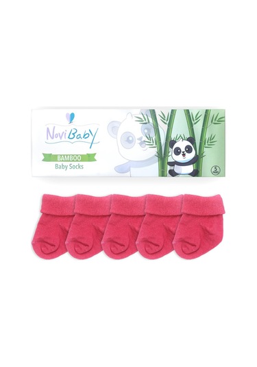 Novibaby 5'li Bambu Yenidoğan Bebek Çorabı I Candy I 0-6 ay "Karışık Renkli"