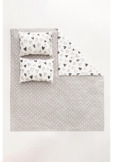 Soley Mix & Match Lover %100 Pamuk Çift Kişilik Nevresim Seti Beyaz