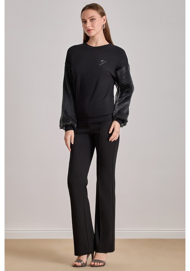 Oversize Siyah Örme Bluz Siyah