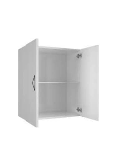 Makbulce Zambak Çamaşır Makinası Üst Dolabı Ve Banyo Dolabı Beyaz