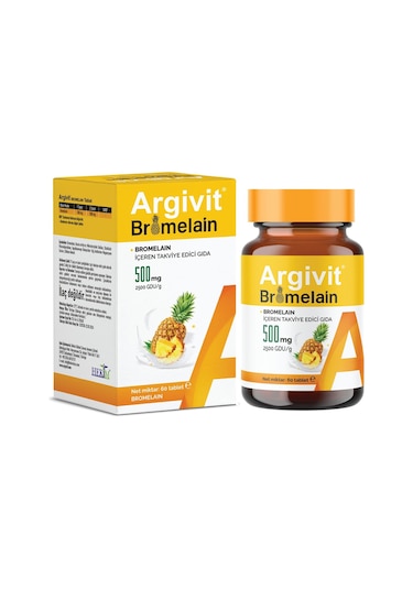 Bromelain Içeren Takviye Edici Gıda 500 Mg 60 Tablet