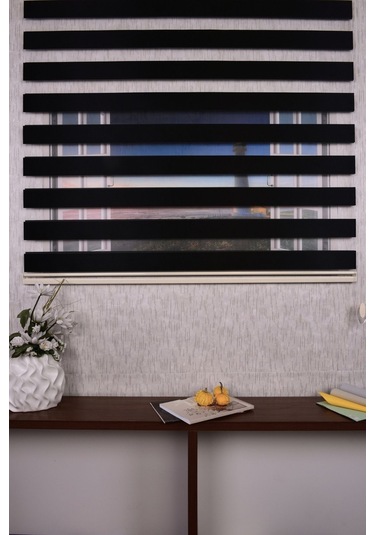 Krem Düz Etek Dilimsiz Ds 614-h6 Zebra Stor Güneşlik Perde