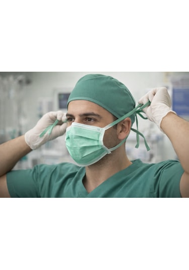 3 Katlı Bağcıklı Filtreli Maske 100'lü