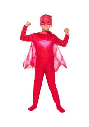 Kız Çocuk Pembe Pj Masks Kostüm - Pijamaskeliler Kostümü Orjinal Kostüm Pembe