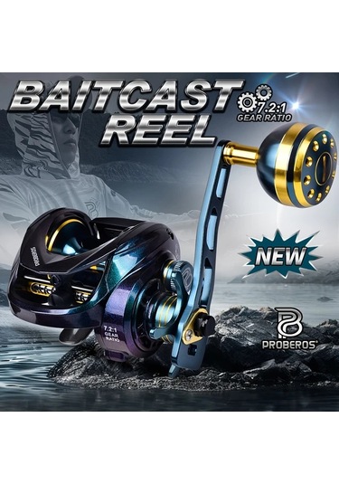 Motion003 Proberos Su Damlası Balık Makarası Sol El 5+1bb Bilyalı Rulman 7.2:1 Dişli Oranı 12kg Çekme Gücü Tatlı Tuzlu Su