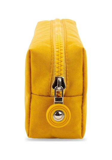 Kaff 01104 Bej - Krinkıl Kumaş Tek Gözlü Yıkanabilir Kalemlik Kalem Kutusu Makyaj Çantası