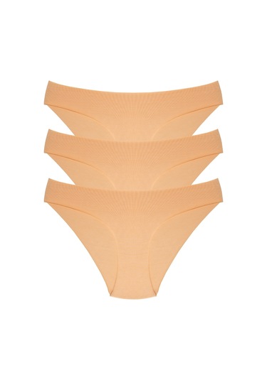 Dondeza 3'Lü Lazer Kesim Dikişsiz  Ten 15 Kadın Külot Ten Rengi