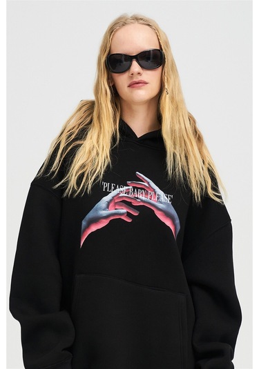 Hırsch Unisex Please Baby Sweatshirt Siyah SIYAH