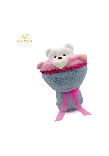 Sevgi Buketi Peluş Ayıcıklı Peluş Çiçek Buketi 40 Cm