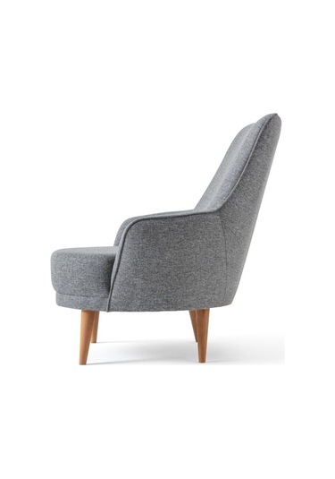 Rebul Keten Berjer Gri Tekli Koltuk Gri