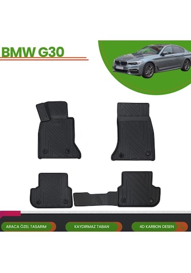 Bmw G30 2016-2023 Araca Özel Üretim 4d Havuzlu Paspas Takımı Karbon