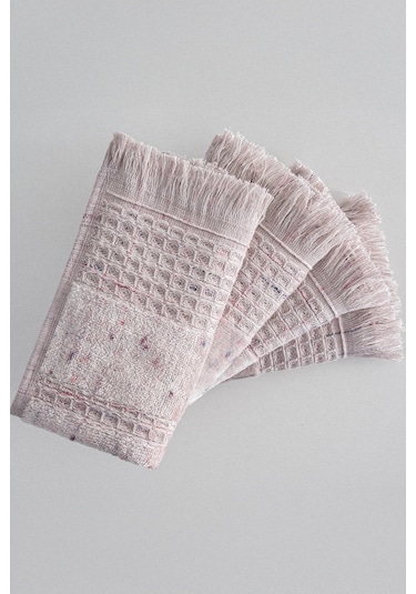 Ecocotton Maia Pudra %100 Organik Pamuk 4'lü El Havlu Seti Pudra