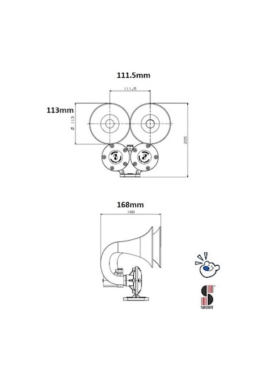 Seger 81Jh 24V Çift Boynuz Korna Daf,Vabis,Man,Scanıa,Marin