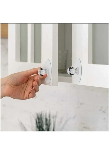 2 Adet Ayna Dolap Kulpu Çok Fonksiyonlu Kendinden Yapışkanlı Askı