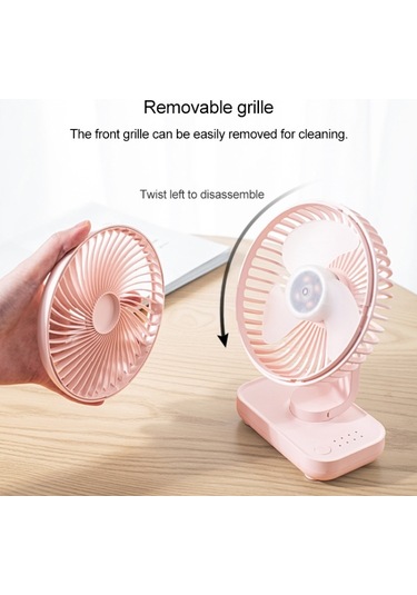 Cbtx D606 4w Usb Şarj Edilebilir Taşınabilir Dört Hızlı Ayarlanabilir Masaüstü Fanı Siyah