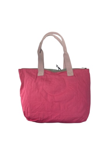 Vintage Salaş Çok Renkli Orta Boy Günlük Seyahat Gezi Omuz Çantası 36cmx34cm Pembe