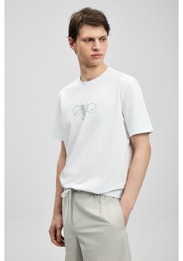 Lufian Larry Modern Grafik T- Shirt Kırık Beyaz Kırık Beyaz 111020306100510