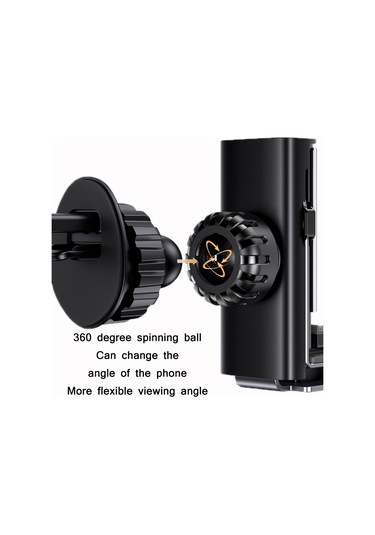 Zj058 Araba Tam Otomatik Gizli Çift Kollu Hava Çıkışı Yerçekimi Braketi Siyah