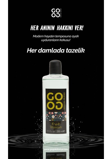 Gogo Fresh Blossom Kolonya 250ml Cam Şişe