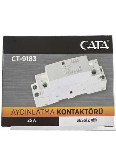 Cata Ct-9183 Sessiz Aydınlatma Kontaktörü Modüler Kontaktör 25a