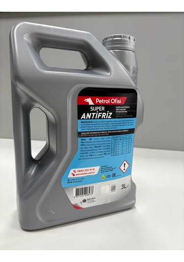 Süper Antifriz 3l Yeşil Saf Antifriz Üretim Tarihi 2025 Mavi