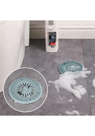 Süzgeçli Silikon Lavabo Ve Küvet Tıkacı Yuvarlak Lavabo Tıkacı Süzgeç Banyo Tıpa Banyo Süzgeç