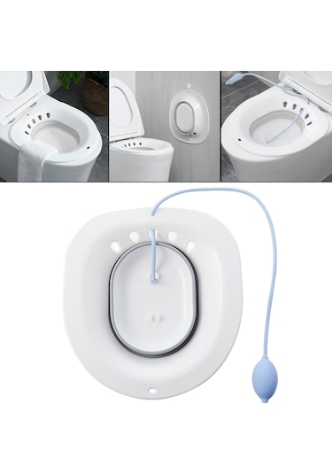 Suntek Sitz Banyo Yıkama Kalça Lavabo Katlanır Gri+sifon