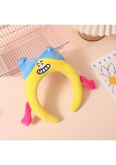 Yeni Peluş Kafa Bandı, Anime Karikatür, Sevimli, Komik Ve Çirkin Saç Bandısarı Çok Renkli