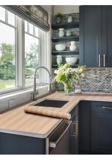 Stankoinstrument İ Osnastka Kendinden Yapışkanlı Ahşap Desenli Mat Mobilya Filmi 8 Metre 282296916