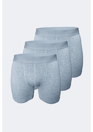 Malabadi Erkek Gri 3 Lü Paket Modal Uzun Boxer 010