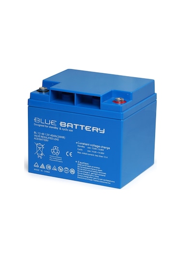 Blue Battery 12v 40 Amper Bakımsız Kuru Akü Ups Aküsü