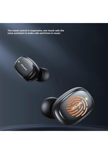 Hifi Stereo Sound Bluetooth-compatible Headset Touch Control Wireless Headphone Built-in 8mm Driver Unit - Blue