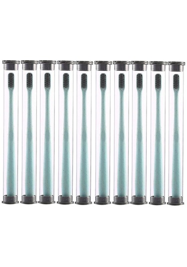 Homyl Kutu Ile 10x Taşınabilir Buğday Samanı Saplı Mavi