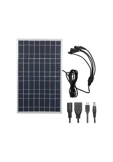 15w 8v Taşınabilir Güneş Paneli, Usb Ve Dc Portlu, Ip65 Suya Dayanıklı, Ev, Araba, Tekne İçin İdeal
