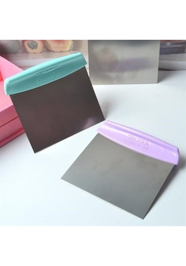 Ams Net Çelik Hamur Kesici Kazıyıcı Pasta Kek Dekorasyon Spatula Aleti Karışık