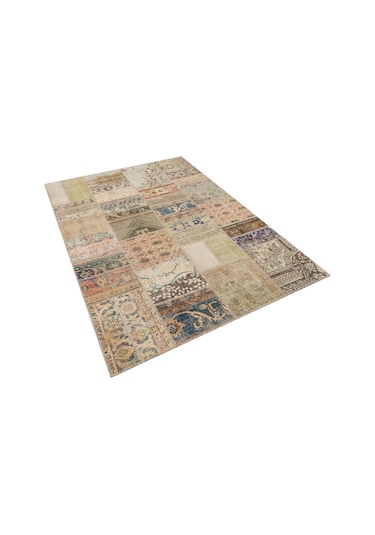 El Yapımı Tığ Işi Patchwork Halı 160x230 Cm - 6295
