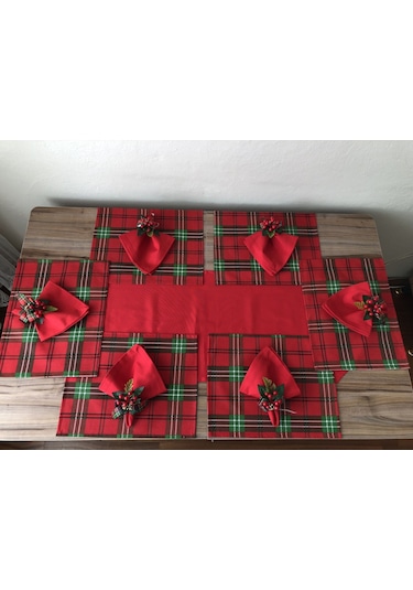 Yılbaşı Sofra Sunum Amerikan Servisli Set Çok Renkli