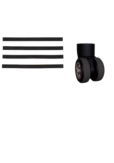 Kesilip Ayarlanabilir Silikon Bavul Teker Kılıfı Al4830 8 Adet Siyah