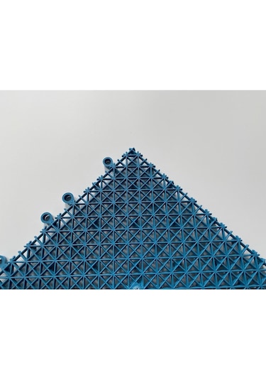 Plastik Kırılmaz Yer Karosu Zemin Kaplaması Mavi 1 M2 16 Adet Mavi