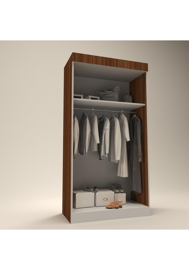 Kenzlife Gardırop Sürgülü Kapaklı Kapılı Karanfil090 Cvz Aynalı Gardolap Dolap