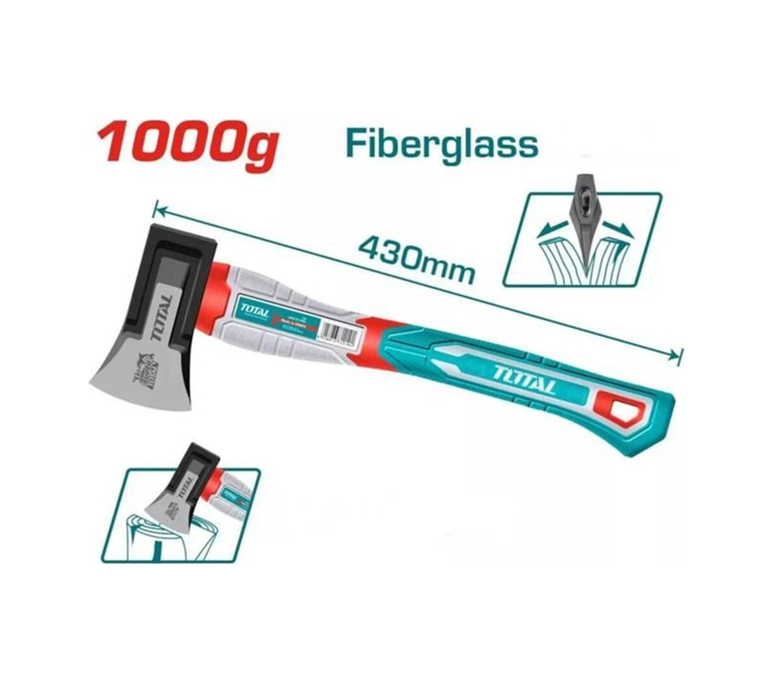 Fiberglas Saplı Yarma Balta 1000 Gr Yüksek Kalite