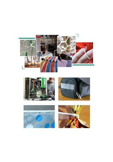 Plastik Kablo Bağı Cırt Kelepçe 3.6x100mm Şeffaf 100 Adet-al4480