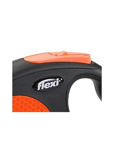 Flexi New Neon Medium Otomatik Tasma 5 Mt Şerit Turuncu