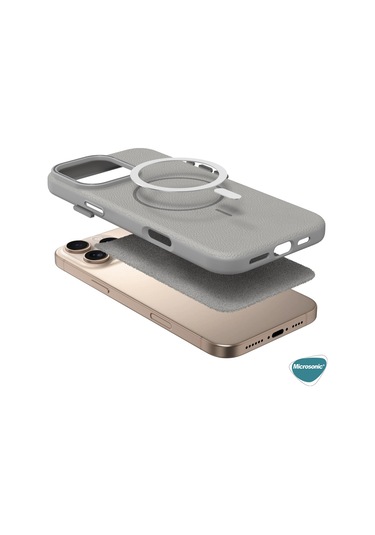 Microsonic İphone Uyumlu 16 Pro Kılıf Magleather Pro Kahverengi -