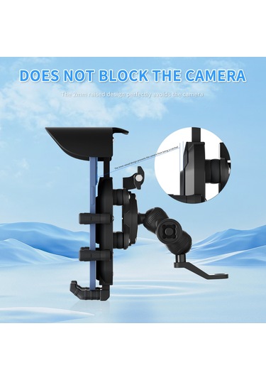 Neevoyu Motosiklet Telefon Tutucu, Yansıta Montajlı, Şok Emici, Hırsızlığa Dayanıklı, 69-93mm Genişlik Aralığı, Siyah, Pa6+gf+silikon Malzeme Siyah