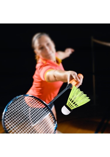 Flybuy Ve Topu Rüzgara Plastik Mekan Kullanımı İçin İç Dış Dayanıklı, Dayanıklı Badminton 6'li - Ji