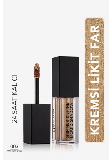 Flormar Likit Göz Farı - Shimmer & Shine Liquid Shadow 003 Ambitious Gold
